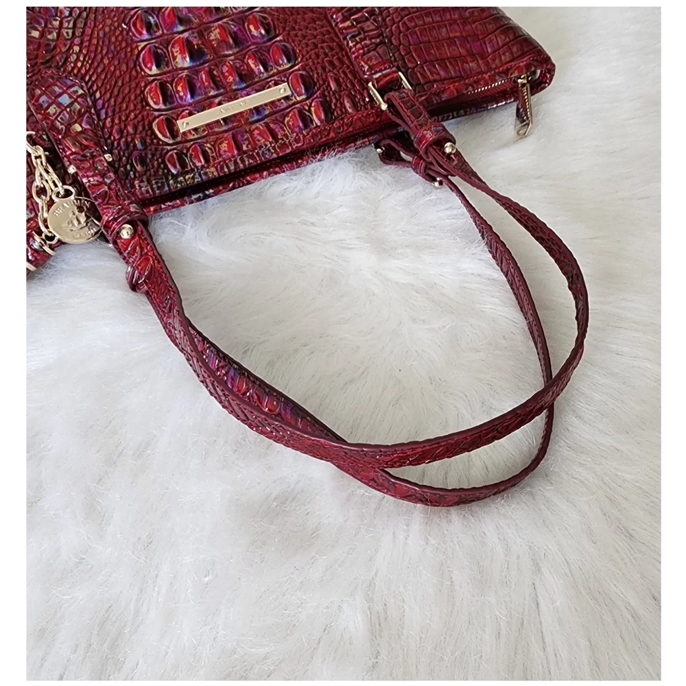 NWT Brahmin Medium Asher Sangria Melbourne Tote/dustbag - Picture 8 of 12